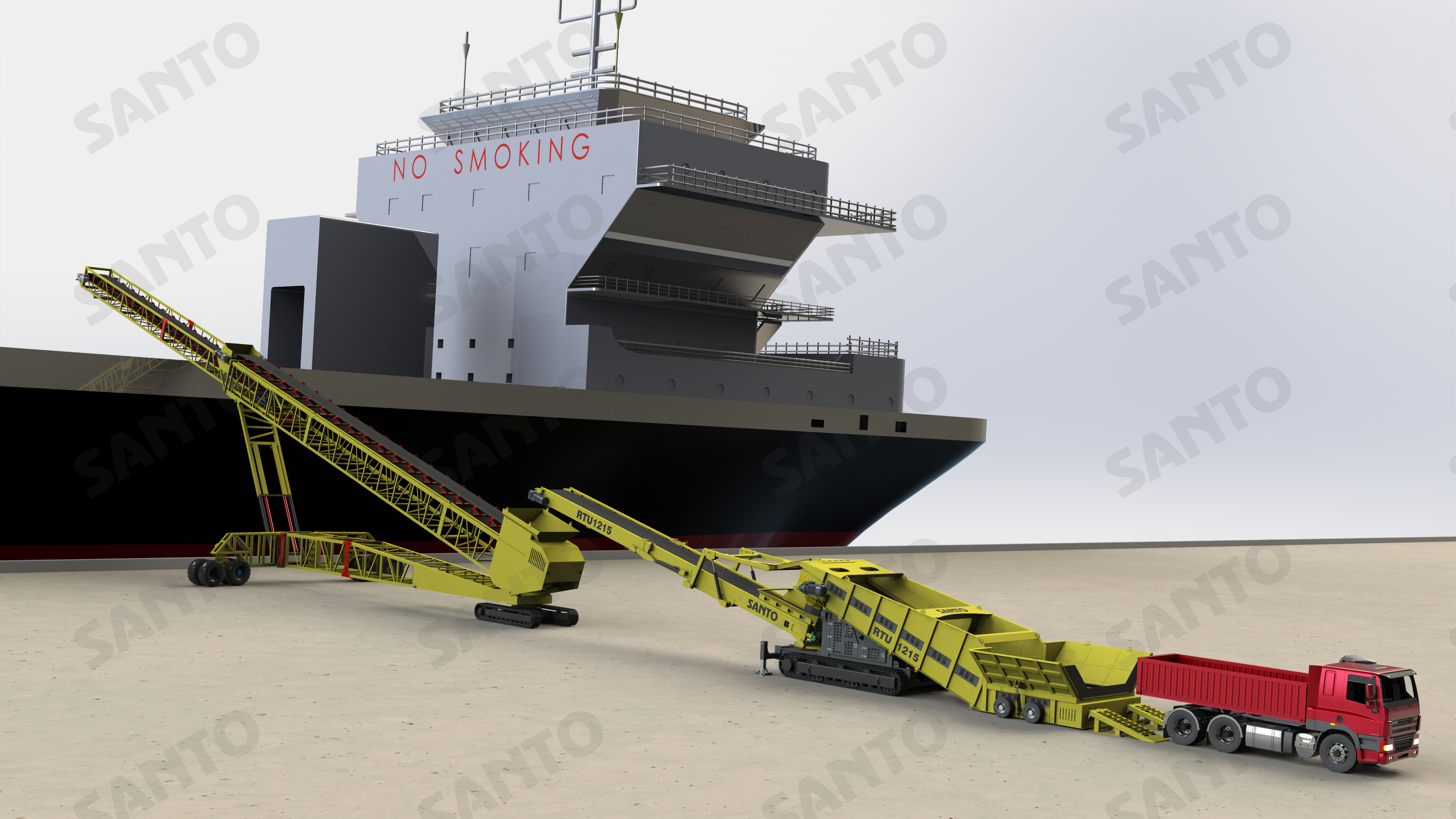 Radial Telescopic Conveyors for Ship Loading Operations